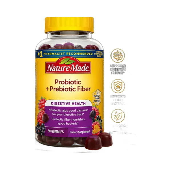 Nature Made Probiotic + Prebiotic Fiber Gummies Mixed Berry 50 - The Gadget Wolf